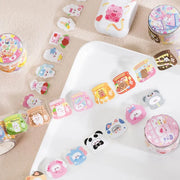 Kawaii Bär Hase Stickerrolle – Fantasia Serie Aufkleber