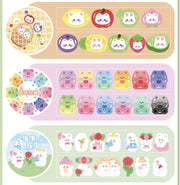 Kawaii Bär Hase Stickerrolle – Fantasia Serie Aufkleber