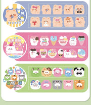 Kawaii Bär Hase Stickerrolle – Fantasia Serie Aufkleber