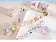 Kawaii Bär Hase Stickerrolle – Fantasia Serie Aufkleber