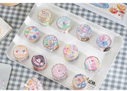 Kawaii Bär Hase Stickerrolle – Fantasia Serie Aufkleber