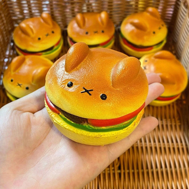 Kawaii Bär Burger Squishie – Niedliches Stressspielzeug