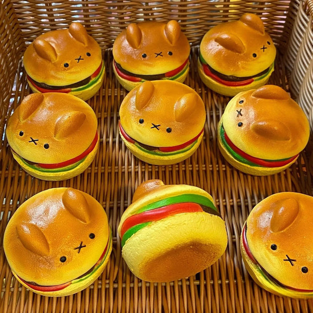Kawaii Bär Burger Squishie – Niedliches Stressspielzeug
