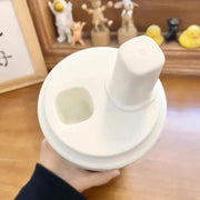 Kawaii Katze Thermosflasche 850ml – Mit Strohhalmdeckel