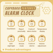 Capybara LED Wecker – Digitaler Nachttischuhr Kawaii