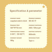 Capybara LED Wecker – Digitaler Nachttischuhr Kawaii