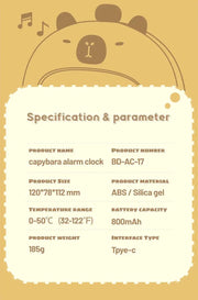 Capybara LED Wecker – Digitaler Nachttischuhr Kawaii