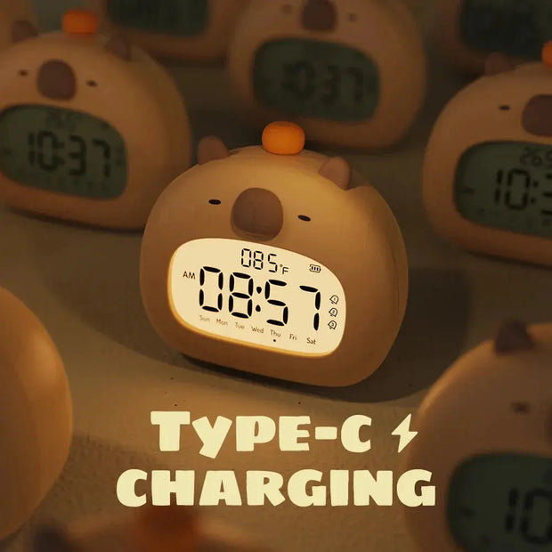 Capybara LED Wecker – Digitaler Nachttischuhr Kawaii