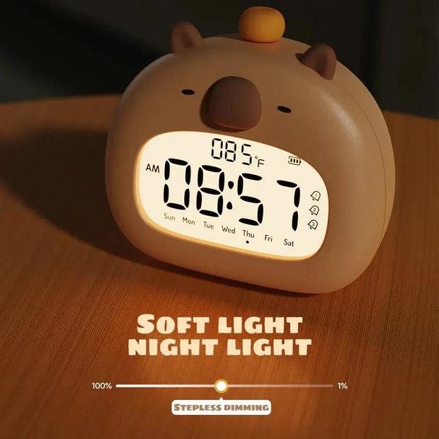 Capybara LED Wecker – Digitaler Nachttischuhr Kawaii