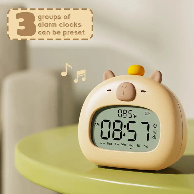 Capybara LED Wecker – Digitaler Nachttischuhr Kawaii