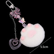 Katzenpfote Plüsch Schlüsselanhänger – Ästhetisches Design