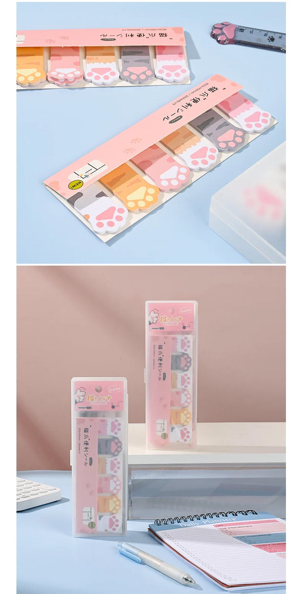 Katzenpfote Schreibwaren Geschenkset 9-teilig – Süße Schulartikel mit Federmäppchen