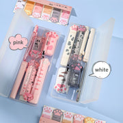 Katzenpfote Schreibwaren Geschenkset 9-teilig – Süße Schulartikel mit Federmäppchen