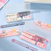 Katzenpfote Schreibwaren Geschenkset 9-teilig – Süße Schulartikel mit Federmäppchen