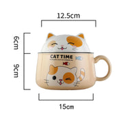 Katzen Ramen Schüssel 1000ml – Keramik Nudelschüssel mit Deckel