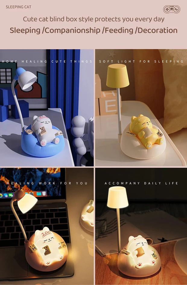 Kawaii Katzen Nachtlicht – Süße Nachttischlampe