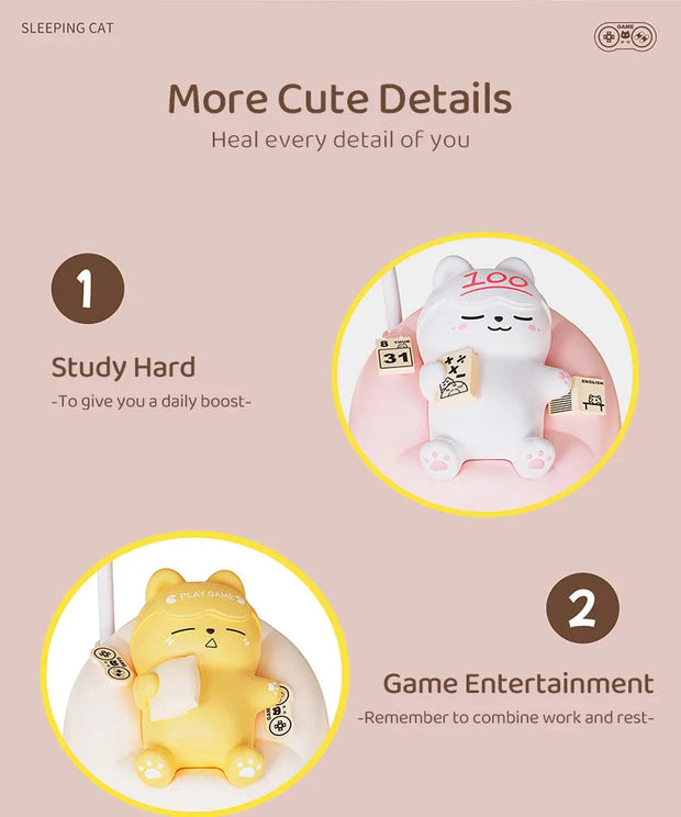 Kawaii Katzen Nachtlicht – Süße Nachttischlampe