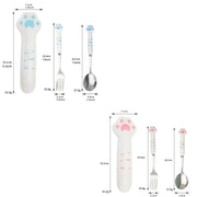 Katzenpfote Besteckset – Löffel & Gabel mit Aufbewahrungsbox