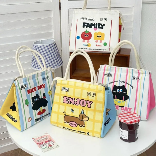 Kawaii Katze Thermotasche – Niedliche Bento Lunchbag