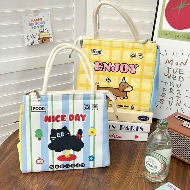 Kawaii Katze Thermotasche – Niedliche Bento Lunchbag