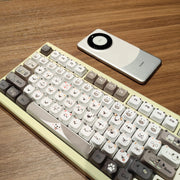 Kawaii Katze Tastenkappen 108 Stück – Süßes Mocha Mao Design