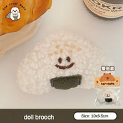 Kawaii Onigiri Plüsch Schlüsselanhänger – Niedliches Reiskugel Design