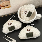 Kawaii Onigiri Plüsch Schlüsselanhänger – Niedliches Reiskugel Design