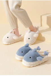 Kawaii Haifisch Plüsch Hausschuhe – Flauschig und Chunky