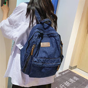 Denim Rucksack Mehrfach-Taschen Schulrucksack