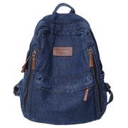 Denim Rucksack Mehrfach-Taschen Schulrucksack