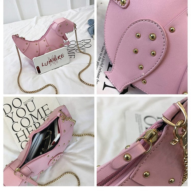 Kawaii Dino Schultertasche – Harajuku Crossbody Bag