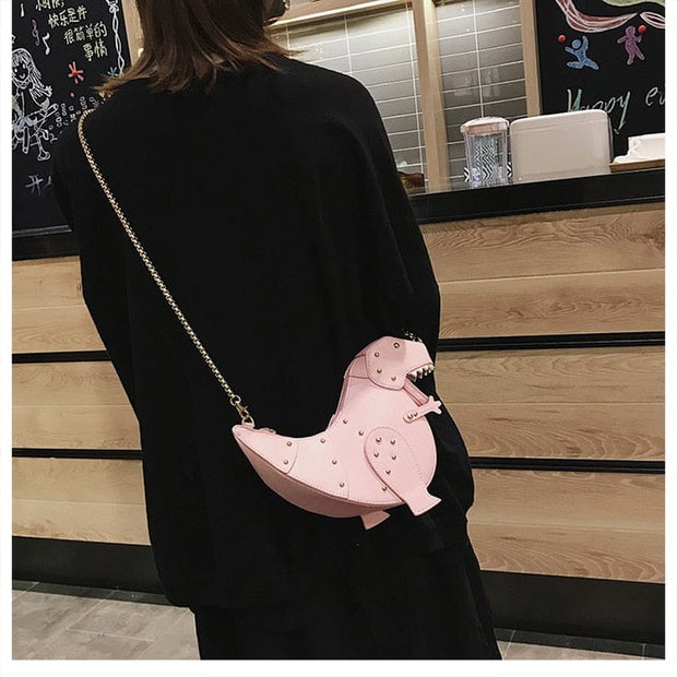 Kawaii Dino Schultertasche – Harajuku Crossbody Bag