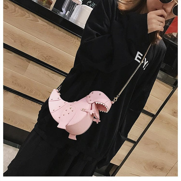 Kawaii Dino Schultertasche – Harajuku Crossbody Bag