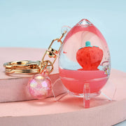 Kawaii Erdbeer Glitzer Quicksand Schlüsselanhänger