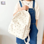 Blumen Rucksack Groß – Preppy Schul- & Reiserucksack