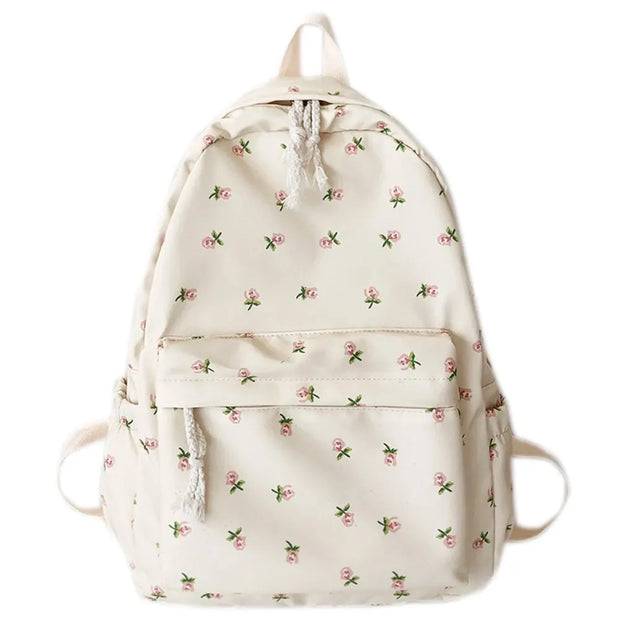 Blumen Rucksack Groß – Preppy Schul- & Reiserucksack