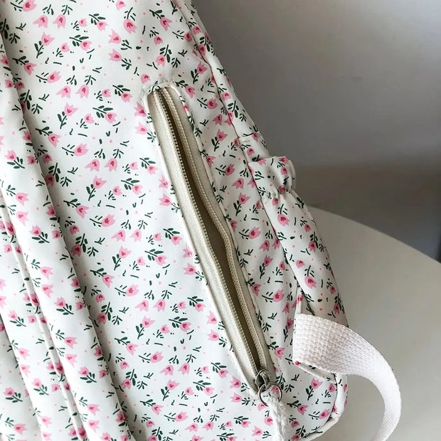 Blumen Rucksack Groß – Preppy Schul- & Reiserucksack