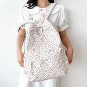 Blumen Rucksack Groß – Preppy Schul- & Reiserucksack