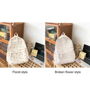 Blumen Rucksack Groß – Preppy Schul- & Reiserucksack