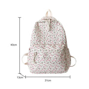Blumen Rucksack Groß – Preppy Schul- & Reiserucksack