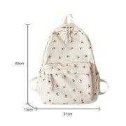 Blumen Rucksack Groß – Preppy Schul- & Reiserucksack