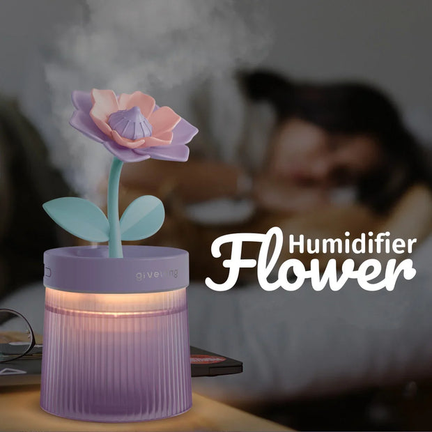 Blumen Luftbefeuchter mit Licht – Kawaii Raumdekor