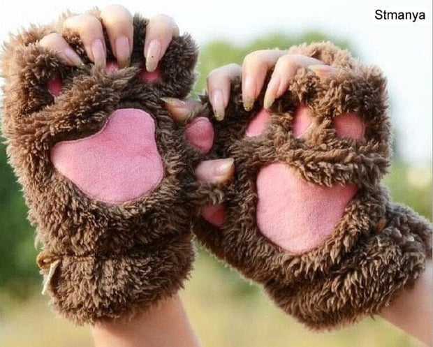 Katzenpfote Handschuhe Flauschig – Kawaii Winteraccessoire