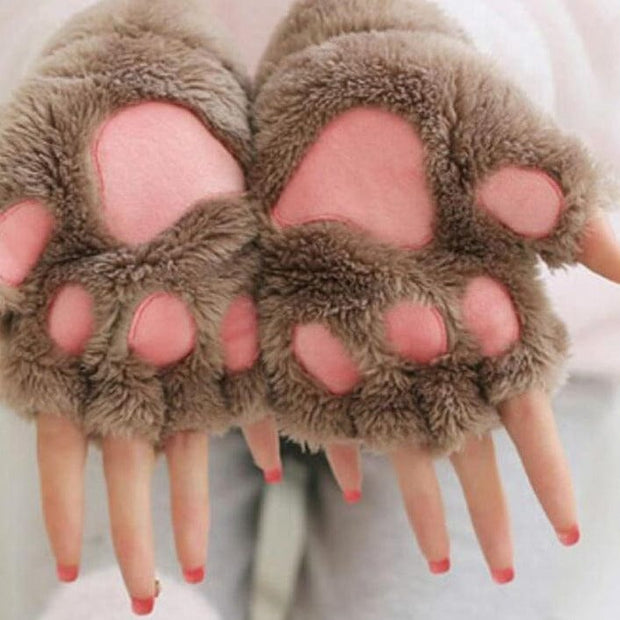 Katzenpfote Handschuhe Flauschig – Kawaii Winteraccessoire