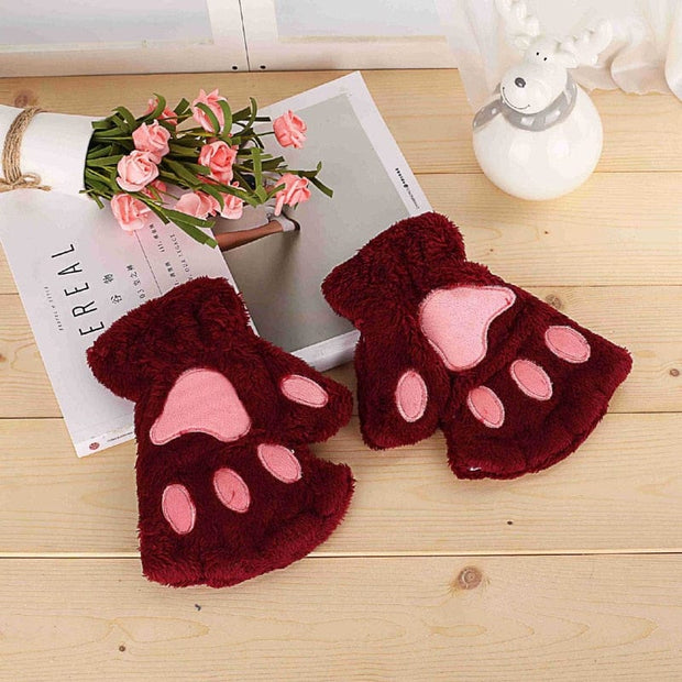 Katzenpfote Handschuhe Flauschig – Kawaii Winteraccessoire