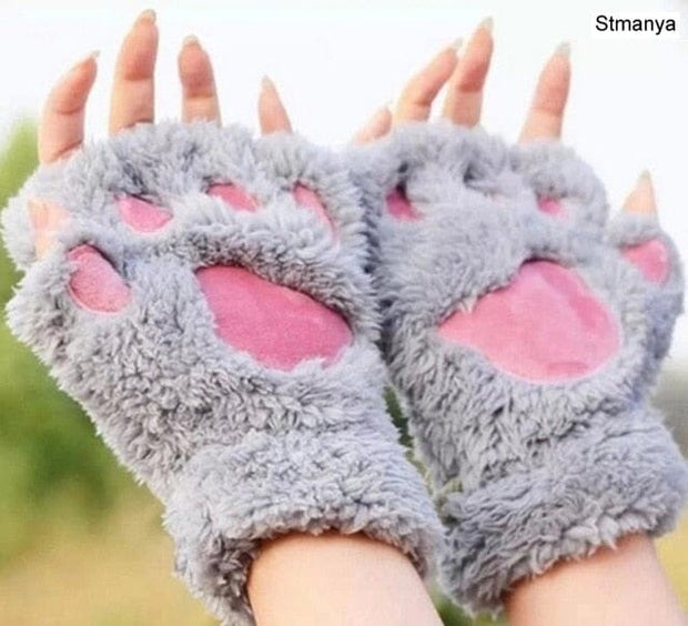 Katzenpfote Handschuhe Flauschig – Kawaii Winteraccessoire