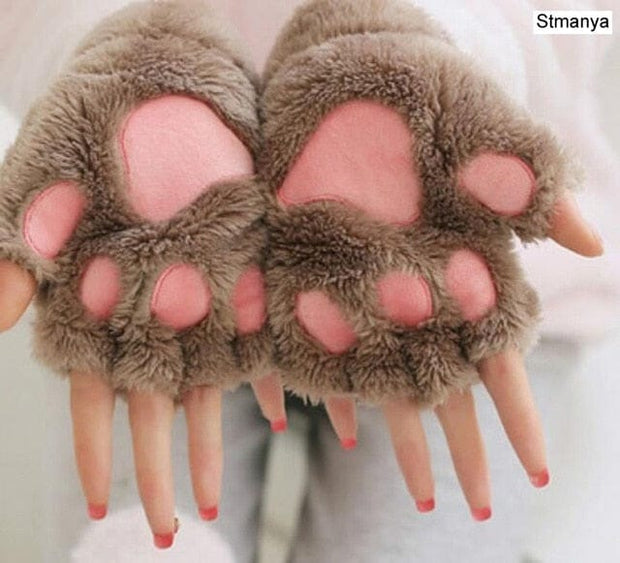Katzenpfote Handschuhe Flauschig – Kawaii Winteraccessoire
