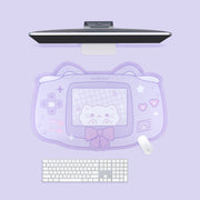 Gaming Mauspad Groß – Kawaii Katzenmotiv Schreibtischunterlage