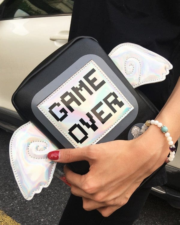 Kawaii Game Over Umhängetasche mit Flügeln