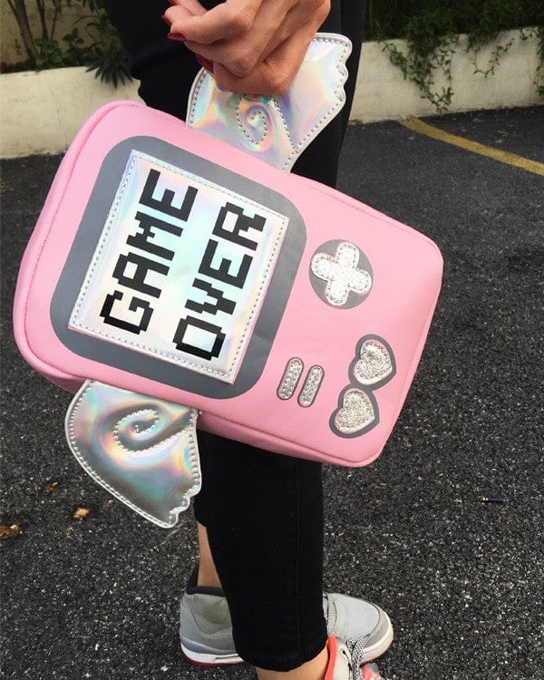 Kawaii Game Over Umhängetasche mit Flügeln